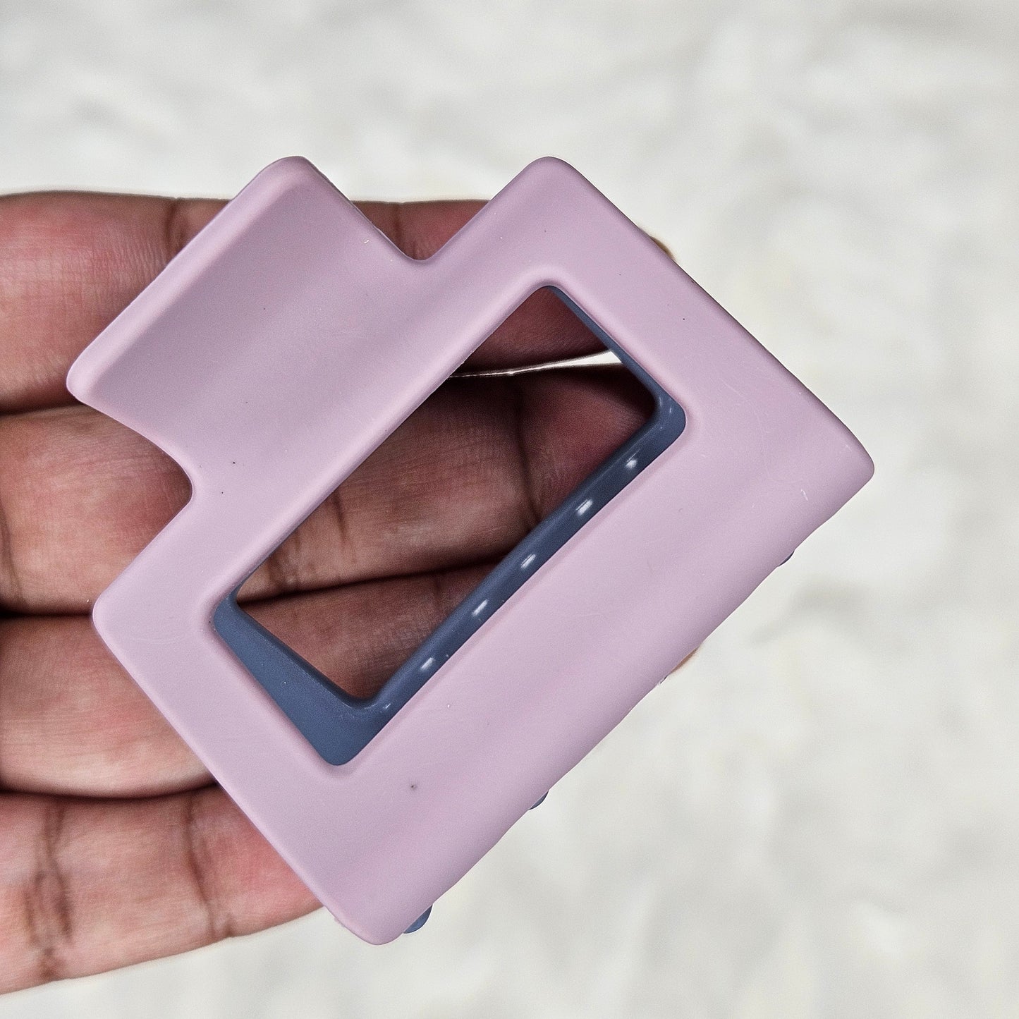 Dual Tone Square Matte Hair Claw