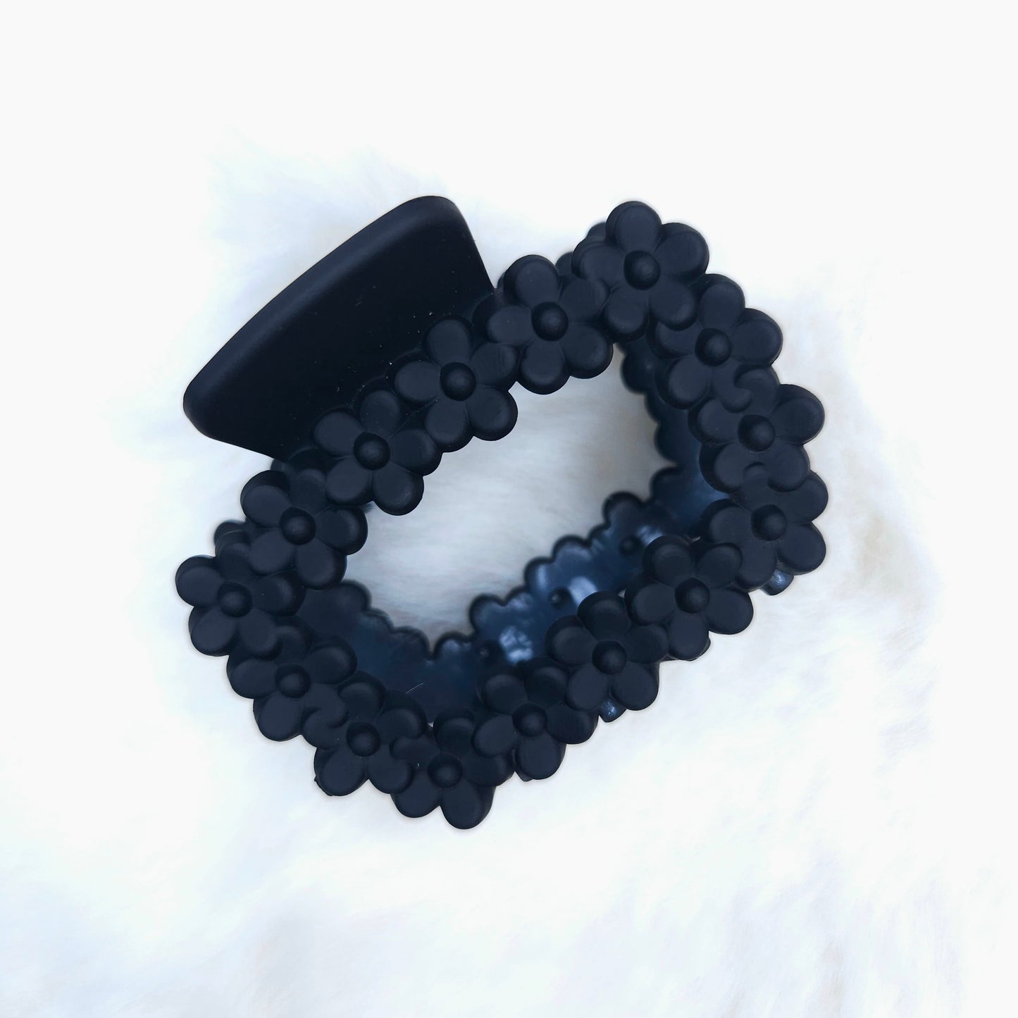 Matte Floral Loop Rectangle Hair Claw(Medium)