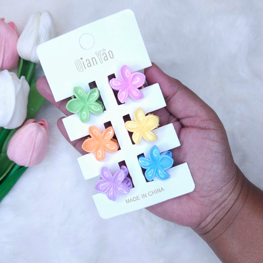 Tiny Bloom Hair Claws Card (1 pack)