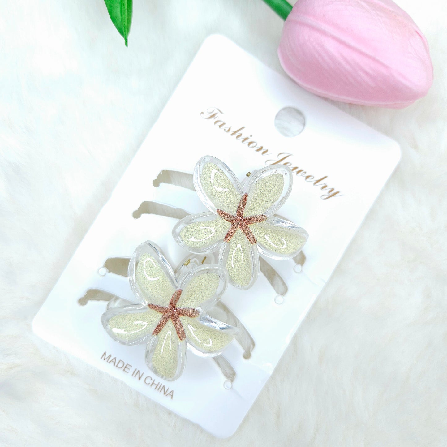 Petal Flutter Flower Hair Claws Duo(Pair)