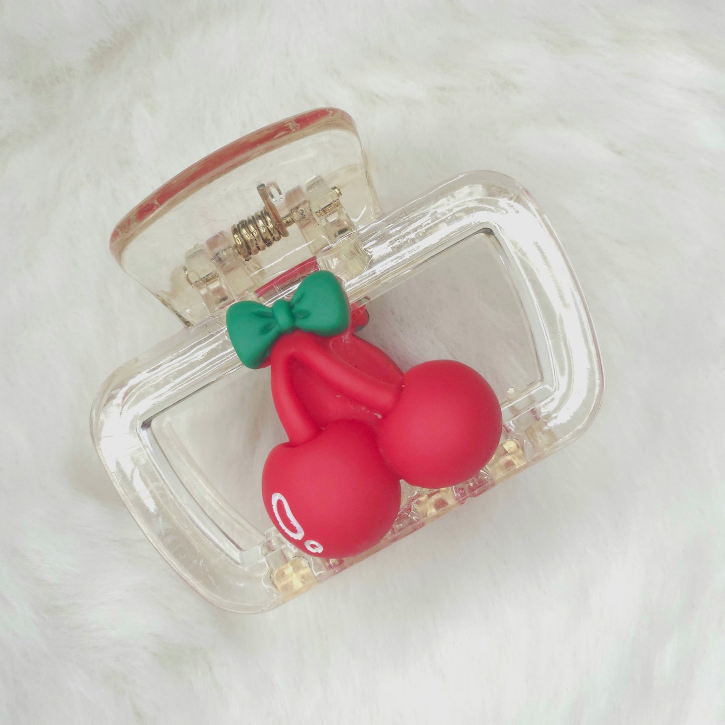 Cherry Charm Rectangular Hair Claw