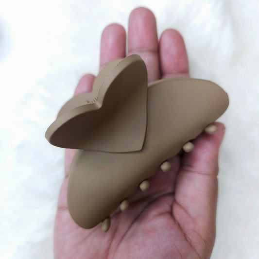 Heart Crescent Hair Claw