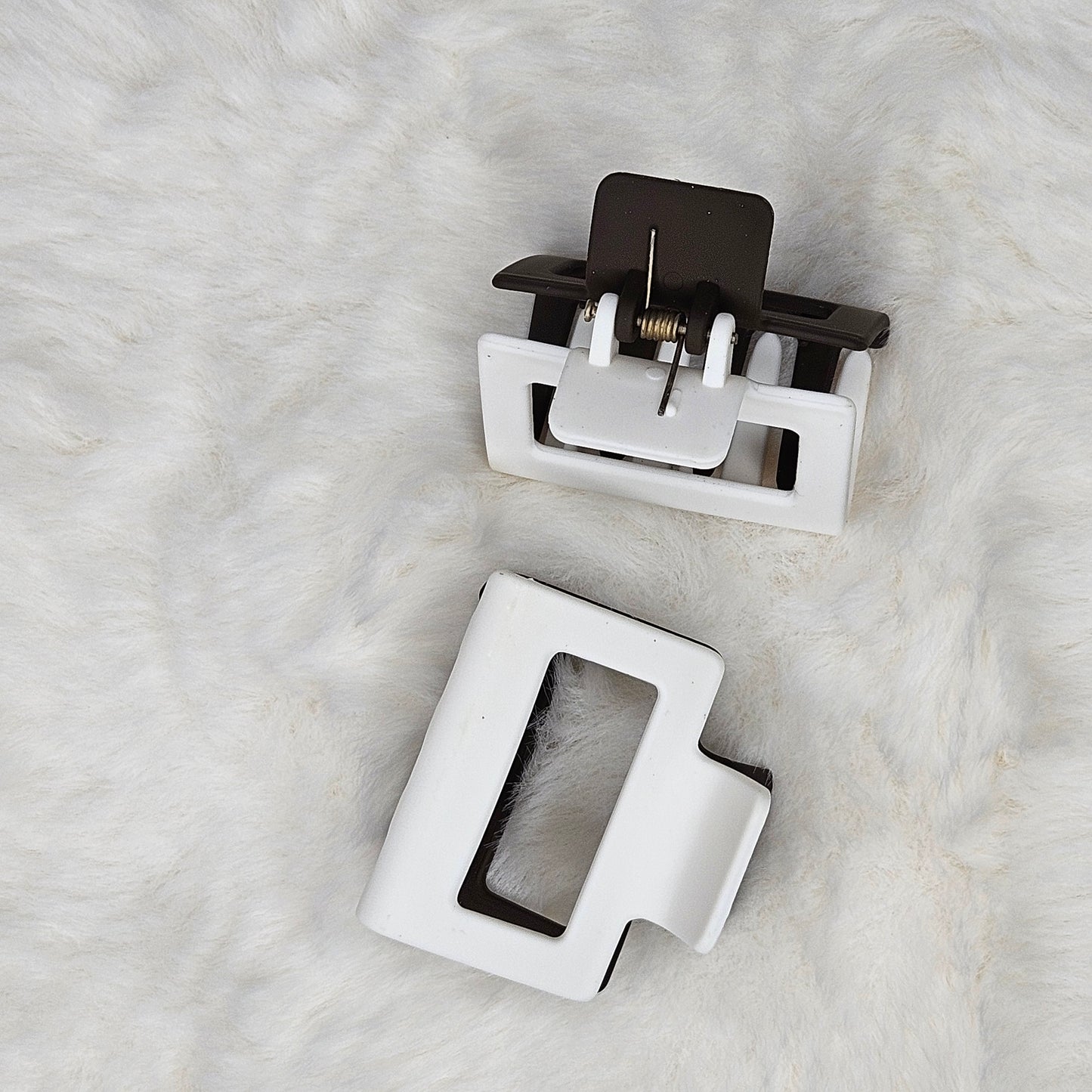 Dual Tone Square Matte Hair Claw