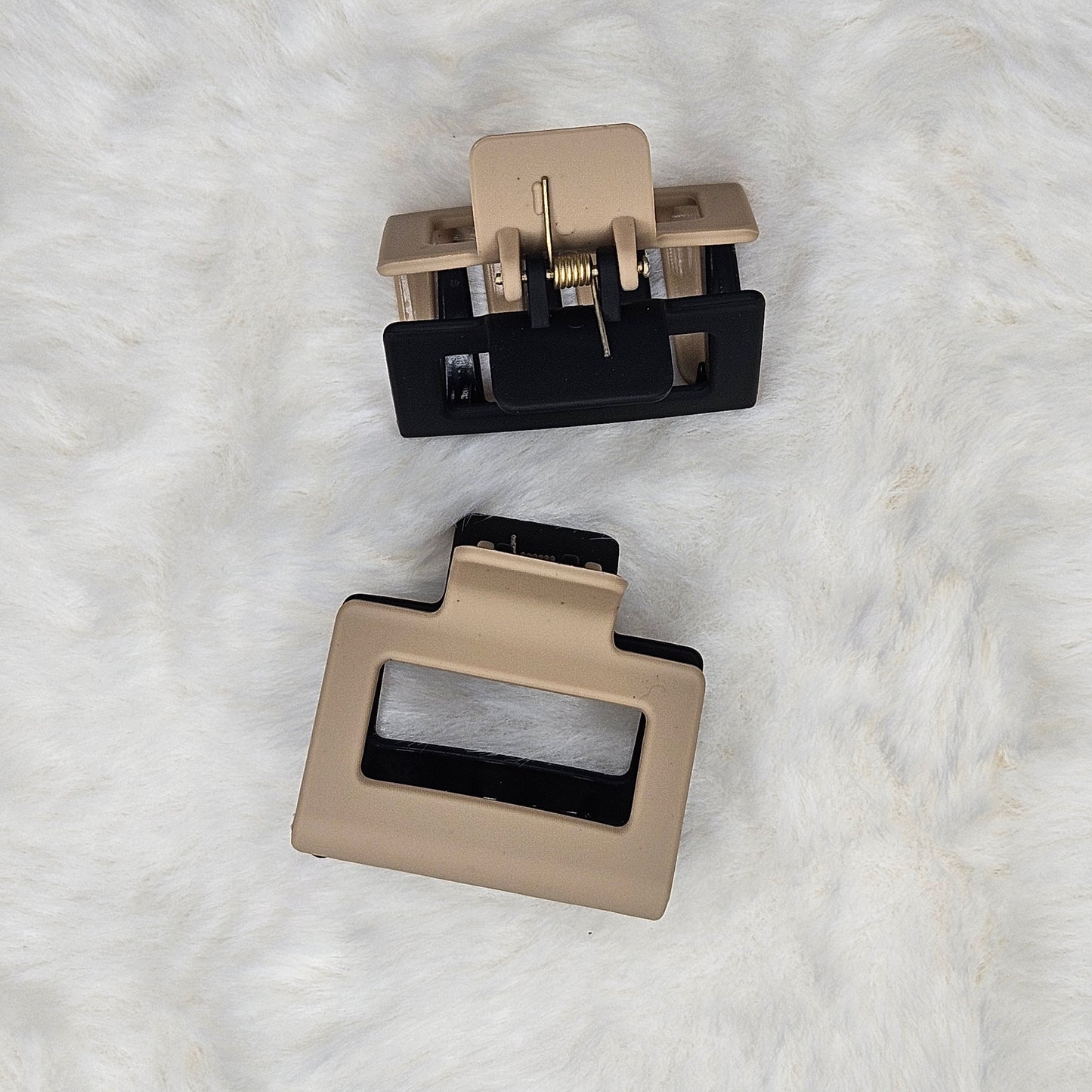 Dual Tone Square Matte Hair Claw