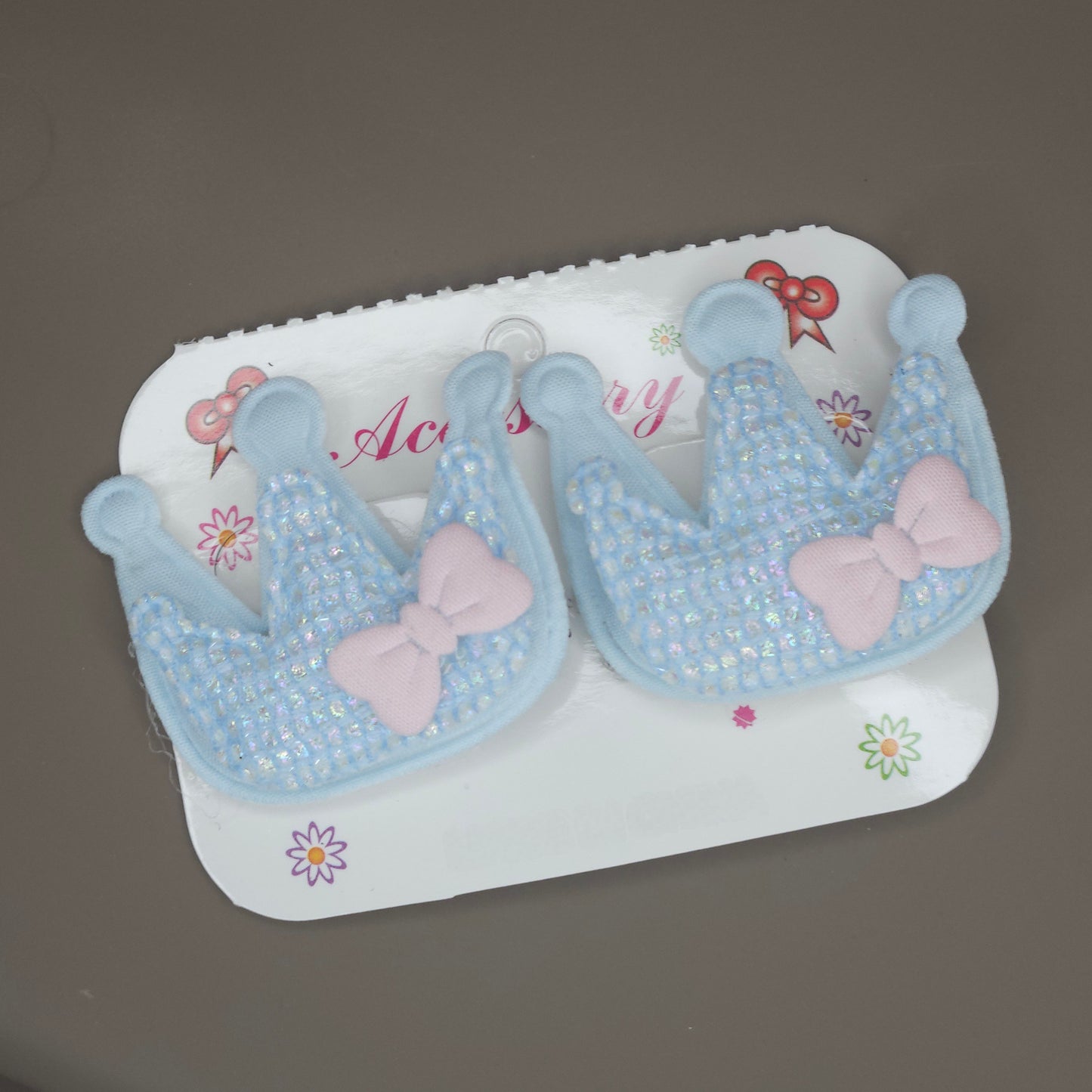 Glitter Puffy Crown Hair Clip