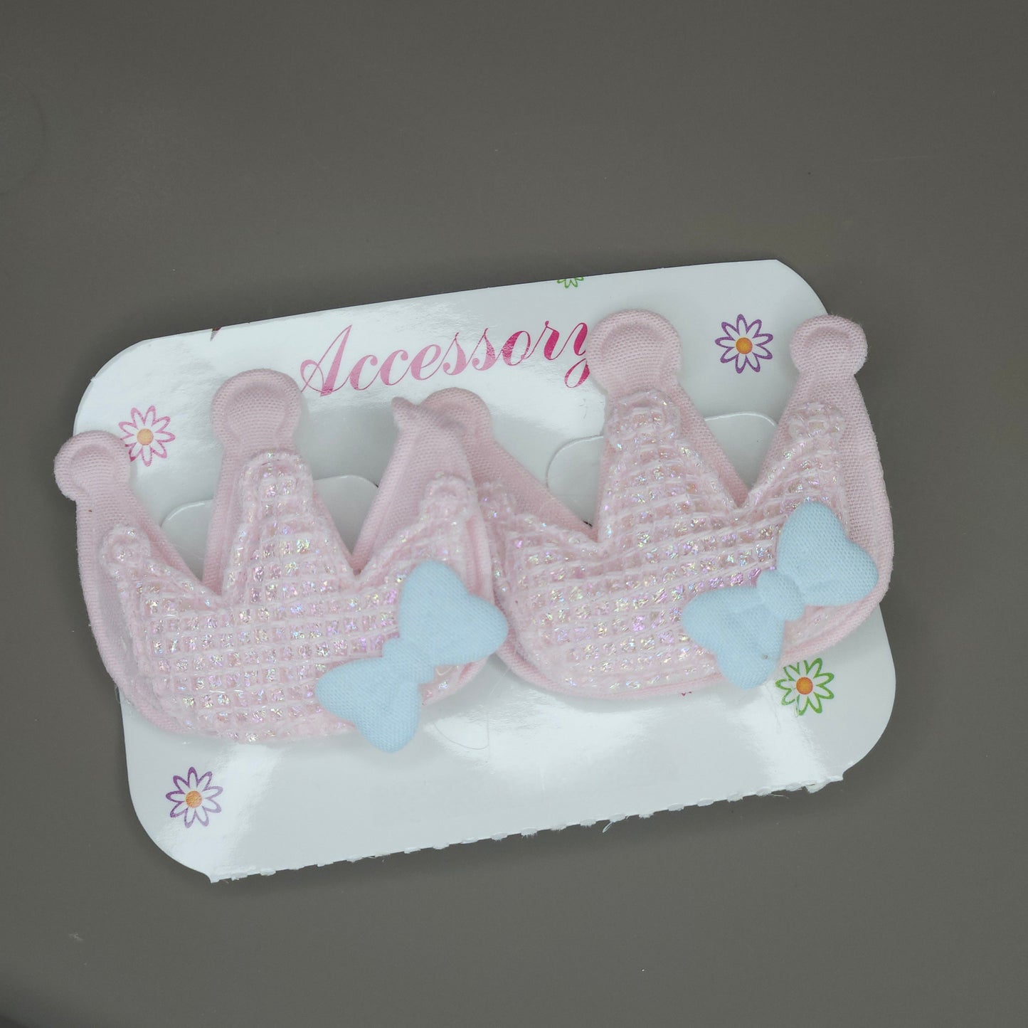 Glitter Puffy Crown Hair Clip