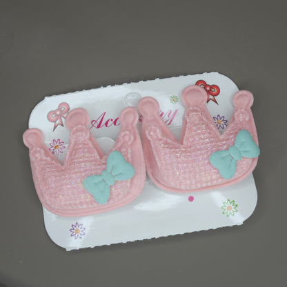 Glitter Puffy Crown Hair Clip