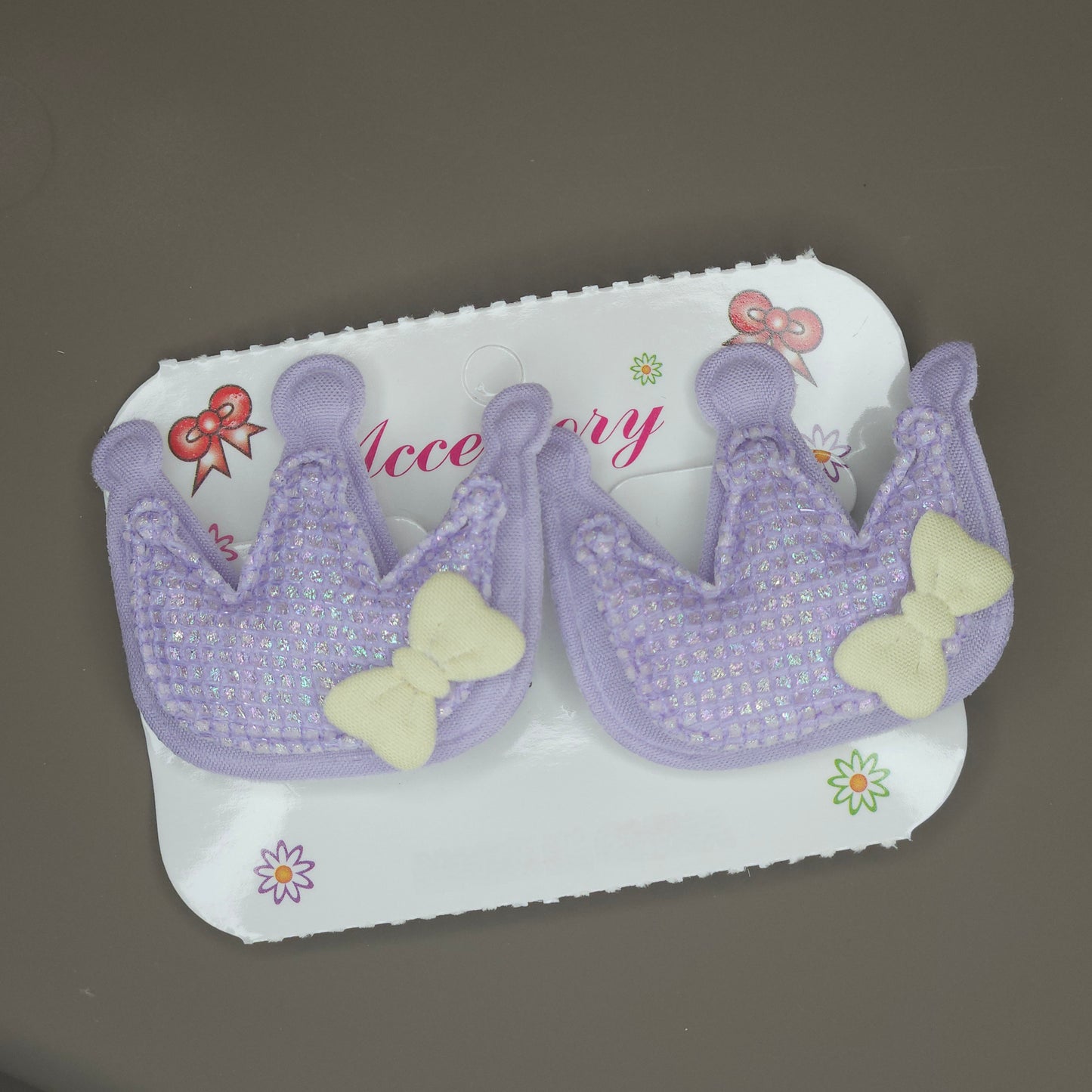 Glitter Puffy Crown Hair Clip