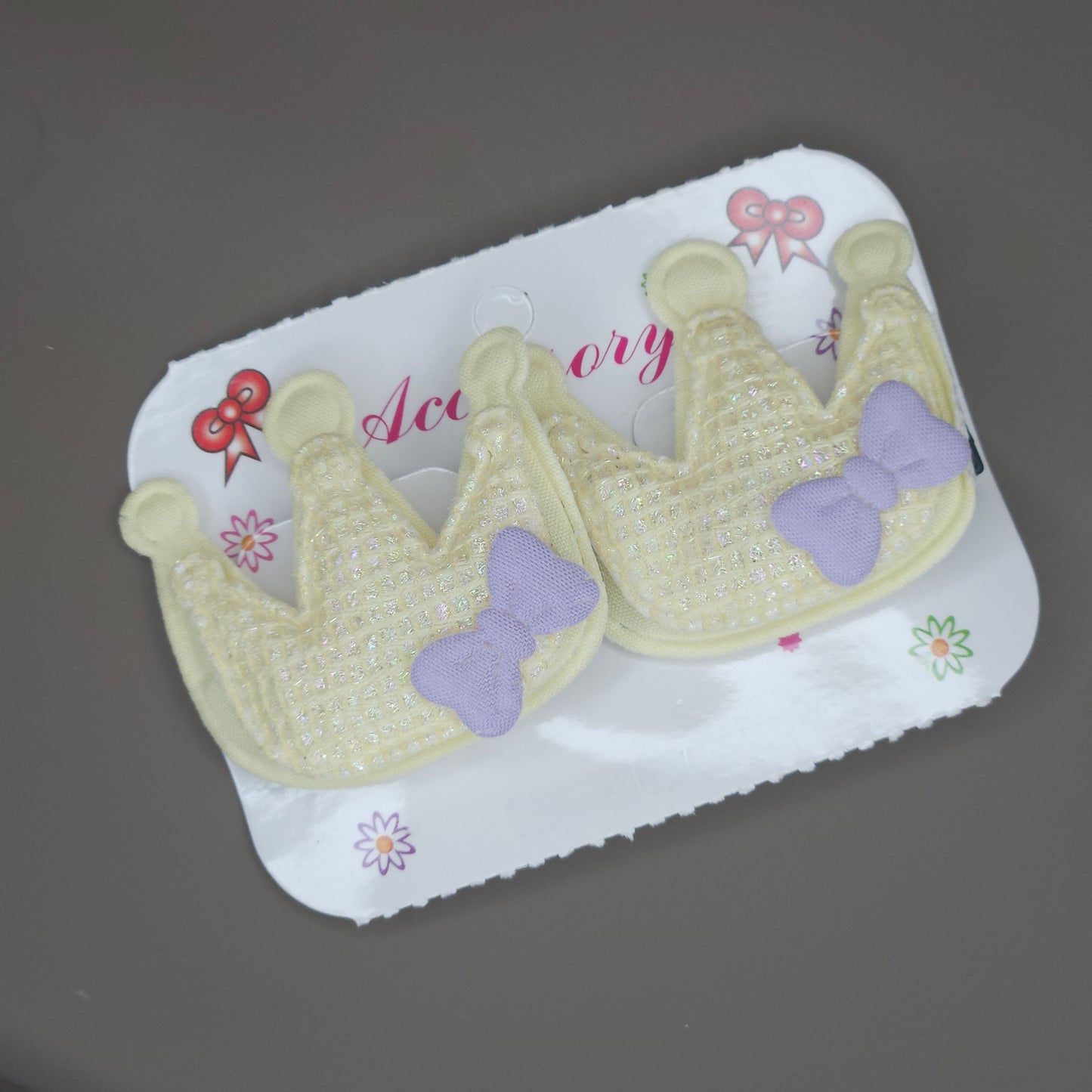 Glitter Puffy Crown Hair Clip