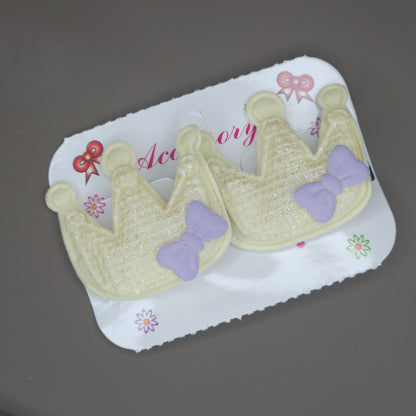 Glitter Puffy Crown Hair Clip