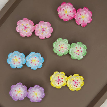 Layered Sakura Glossy Hair Clips