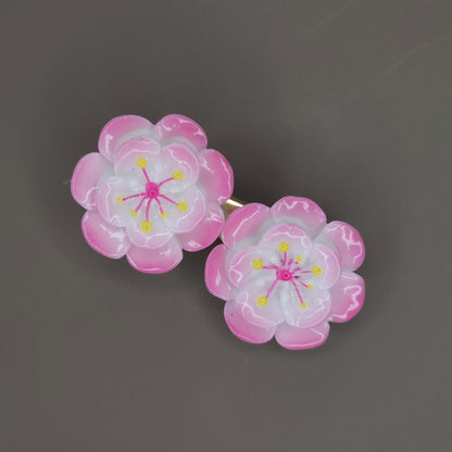 Layered Sakura Glossy Hair Clips