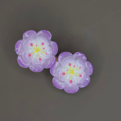 Layered Sakura Glossy Hair Clips