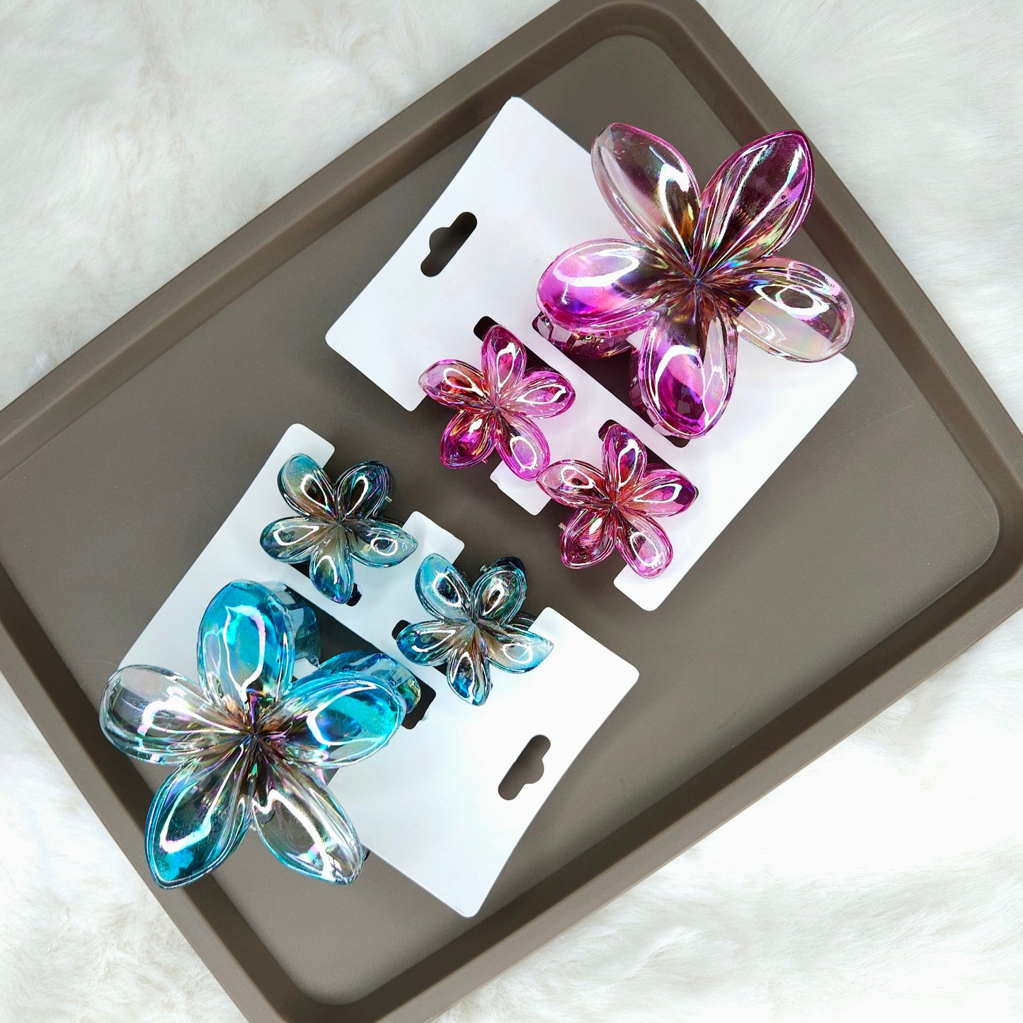 Trio Bloom Combo Hair Claws (Pack Of 3)