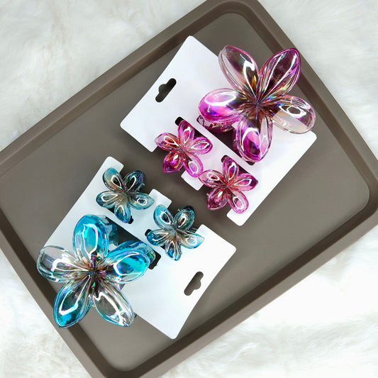 Trio Bloom Combo Hair Claws (Pack Of 3)