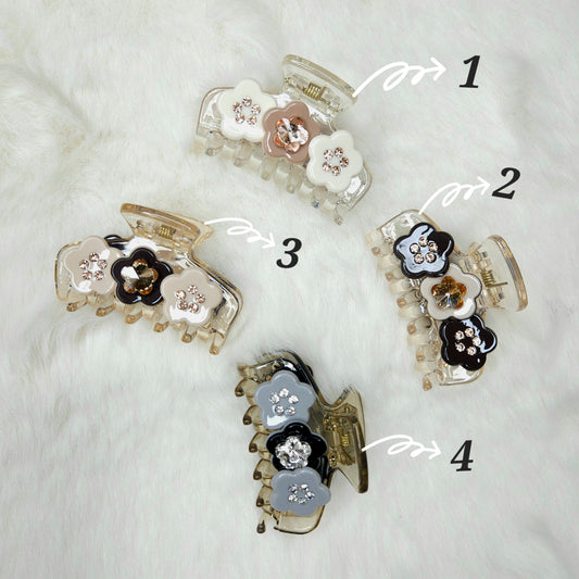 Bofeini Jeweled Blossom Hair Claw