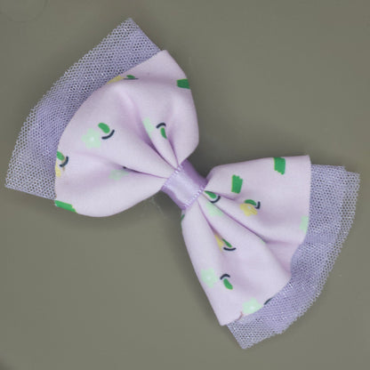 Floral Printed Pastel Hair Bow