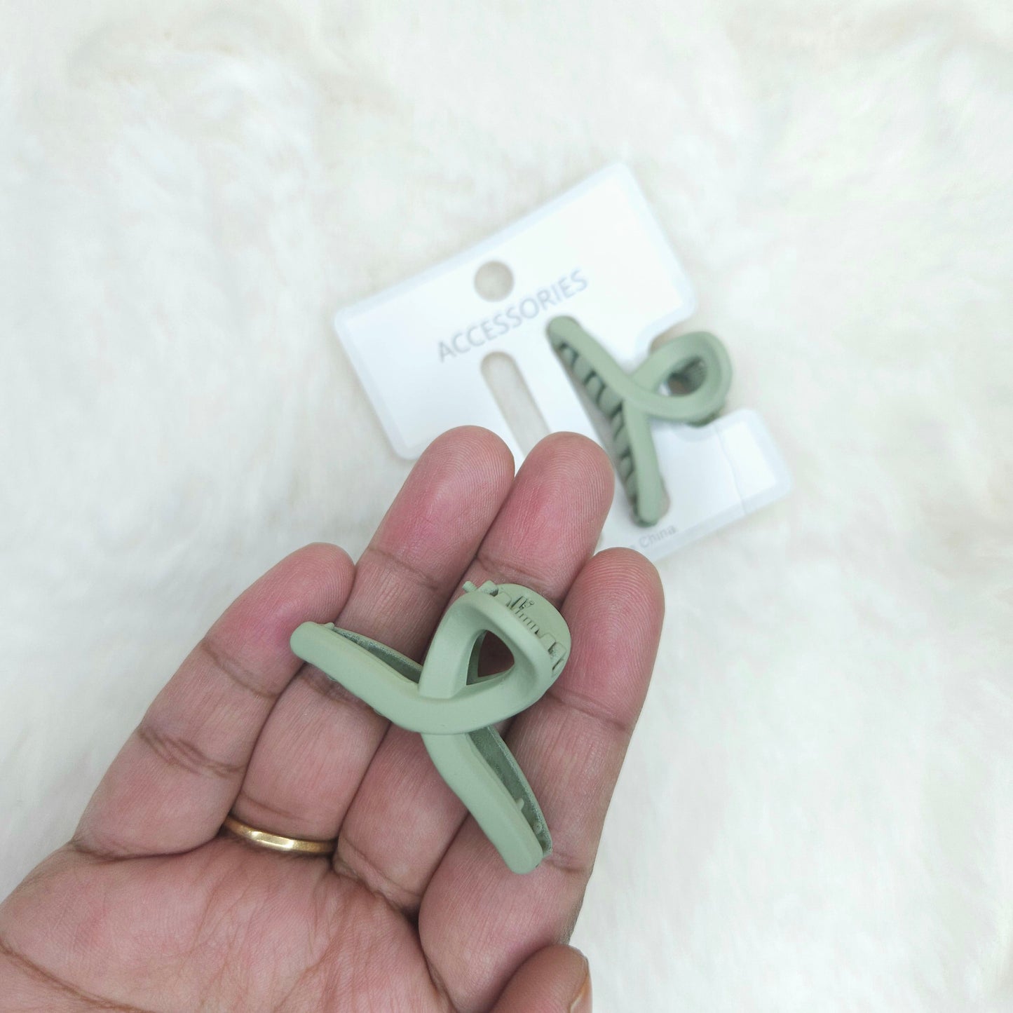 Matte Loop Hair Claws Duo Combo (Small-Pair)