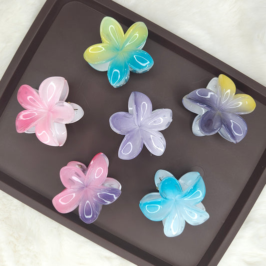 Gradient Bloom Flower Hair Claw - Medium