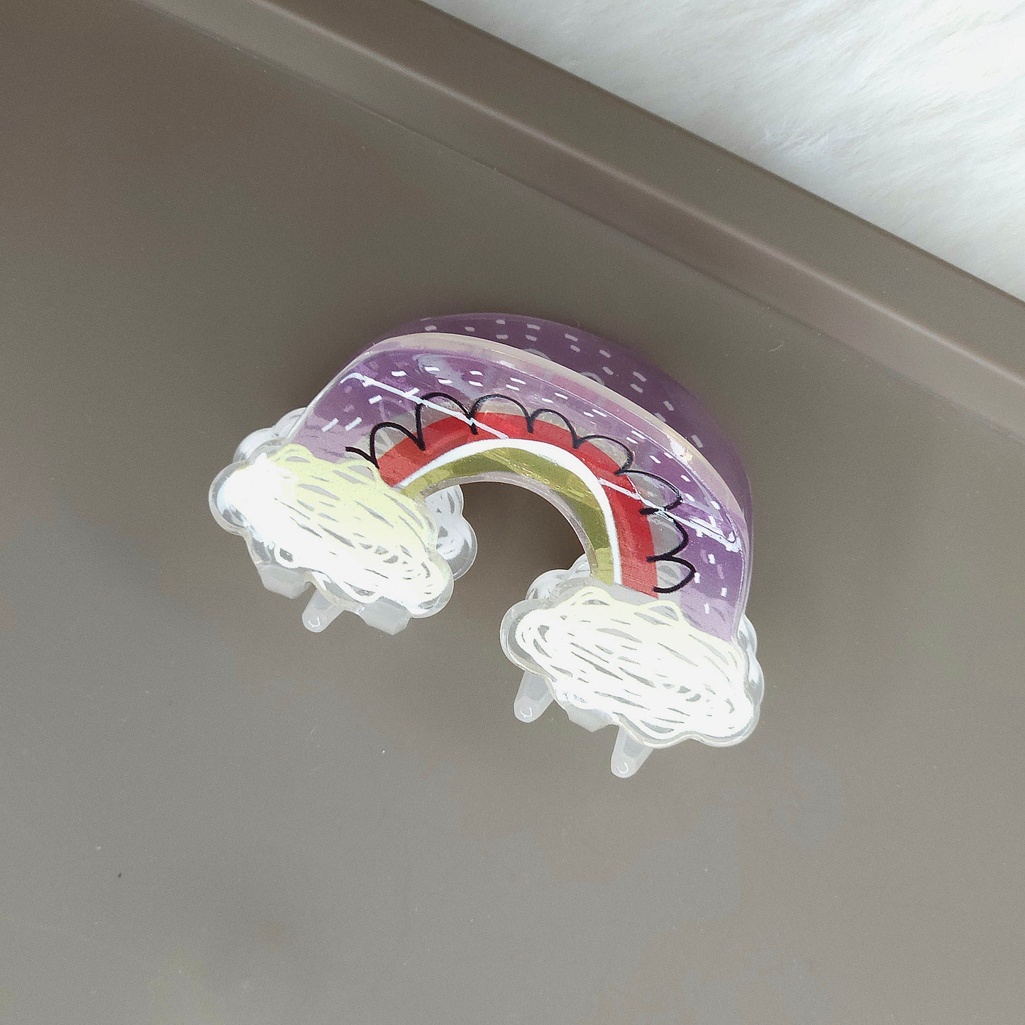 Pastel Glossy Rainbow Hair Claw