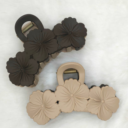 Dual Tone Hibiscus Matte Hair Claw
