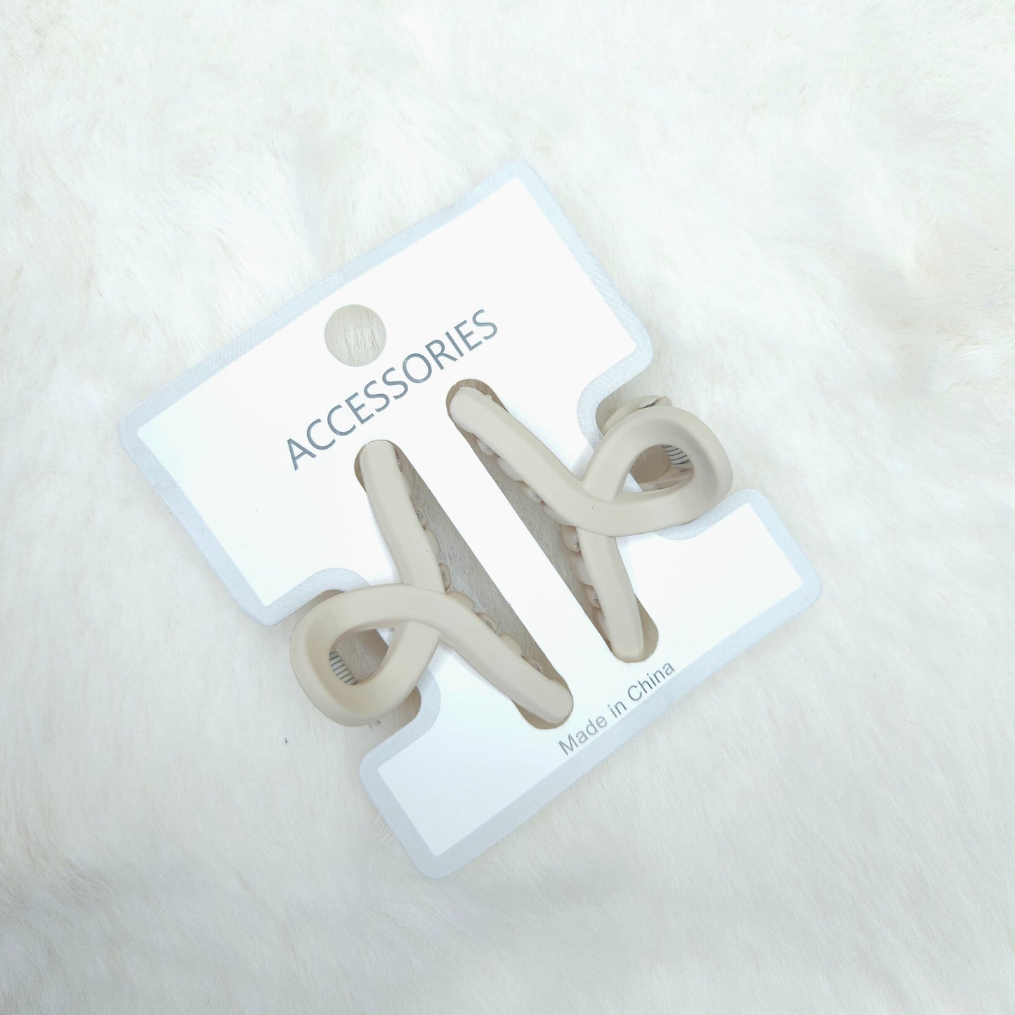 Matte Loop Hair Claws Duo Combo (Small-Pair)