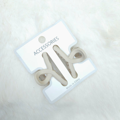 Matte Loop Hair Claws Duo Combo (Small-Pair)
