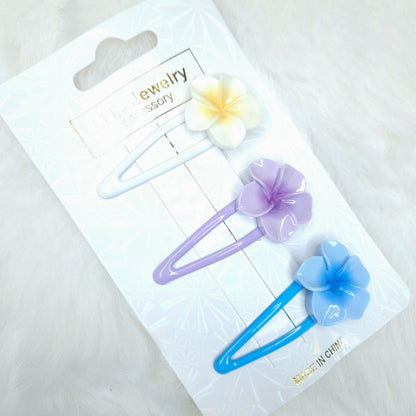 Pastel Bloom 3 Piece Hair Clips Card