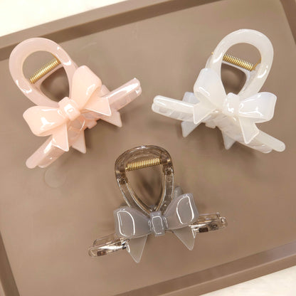 Bow Charm Loop Hair Claw