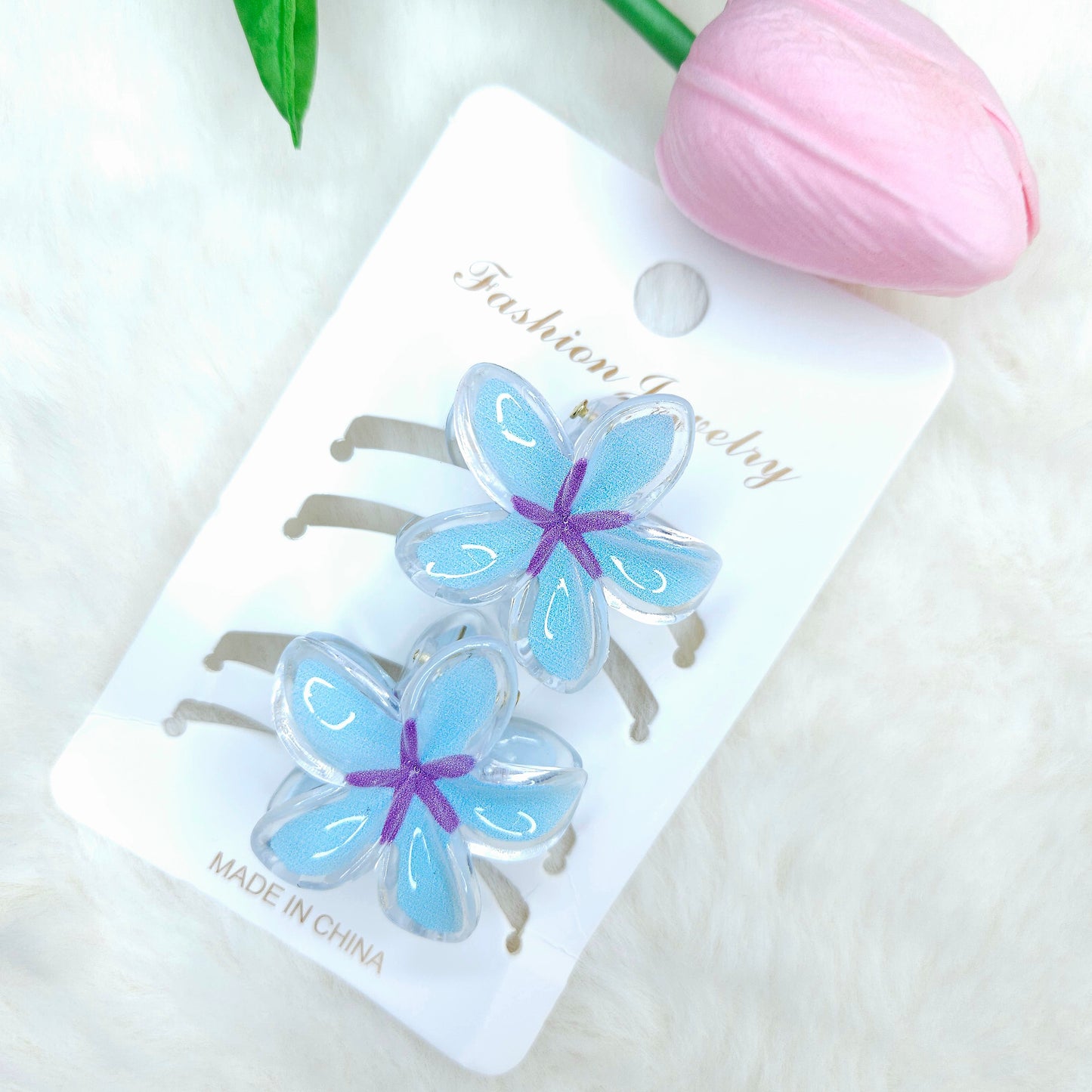 Petal Flutter Flower Hair Claws Duo(Pair)