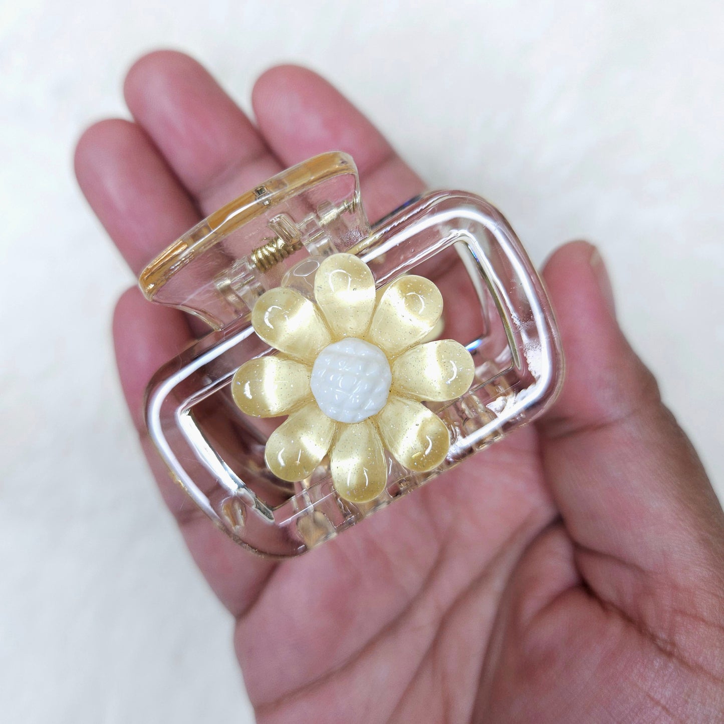 Daisy Dream Rectangle Hair Claw