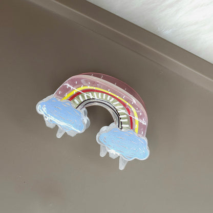 Pastel Glossy Rainbow Hair Claw