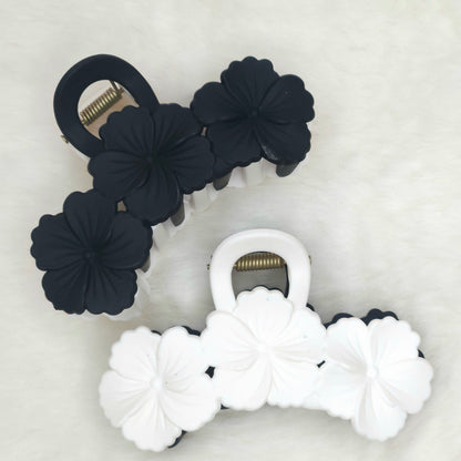 Dual Tone Hibiscus Matte Hair Claw