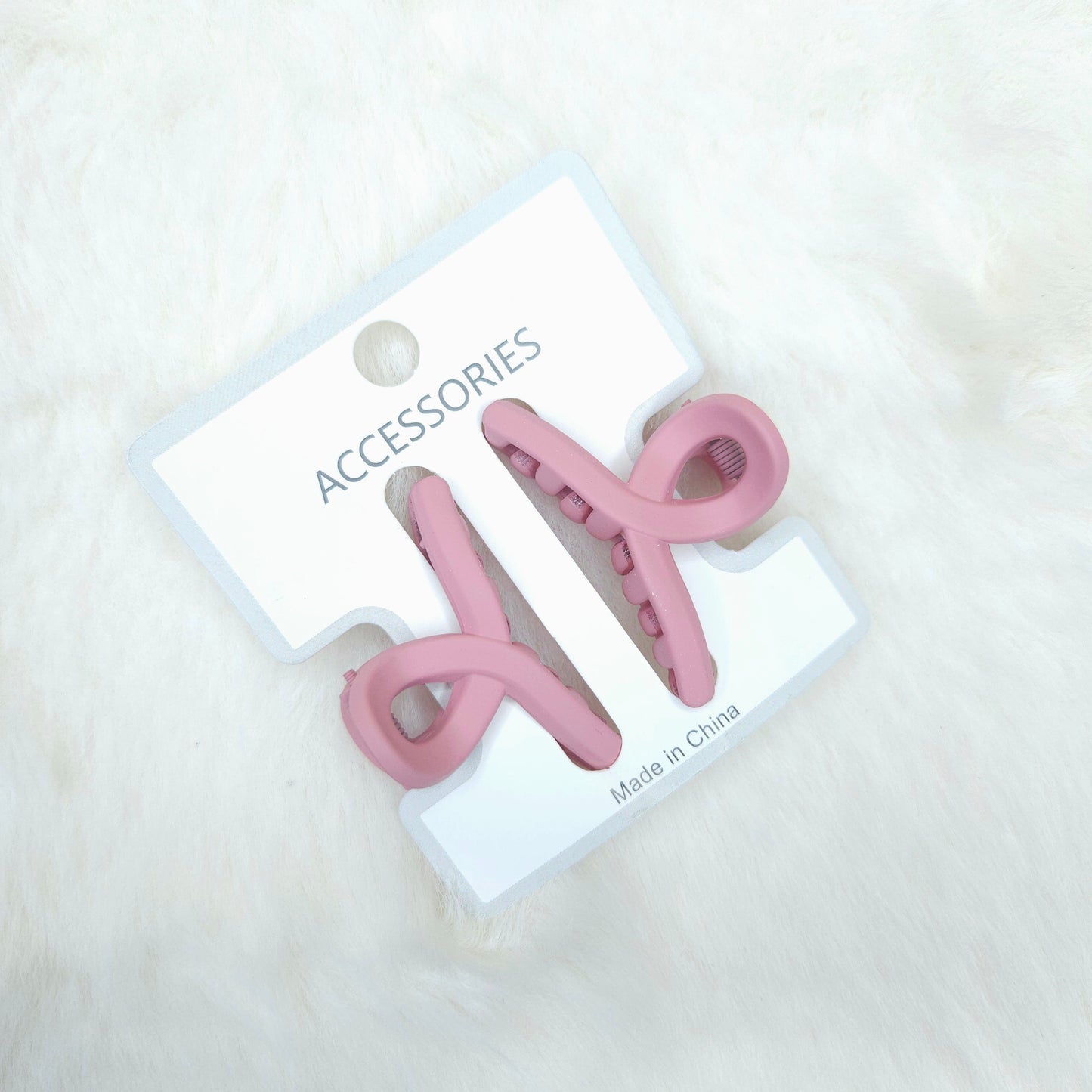 Matte Loop Hair Claws Duo Combo (Small-Pair)