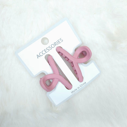 Matte Loop Hair Claws Duo Combo (Small-Pair)