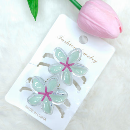 Petal Flutter Flower Hair Claws Duo(Pair)