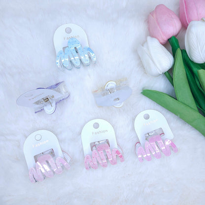 Glitter Polka Wave Hair Claw