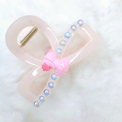 Bow & Pearls Infinity Hair Claw
