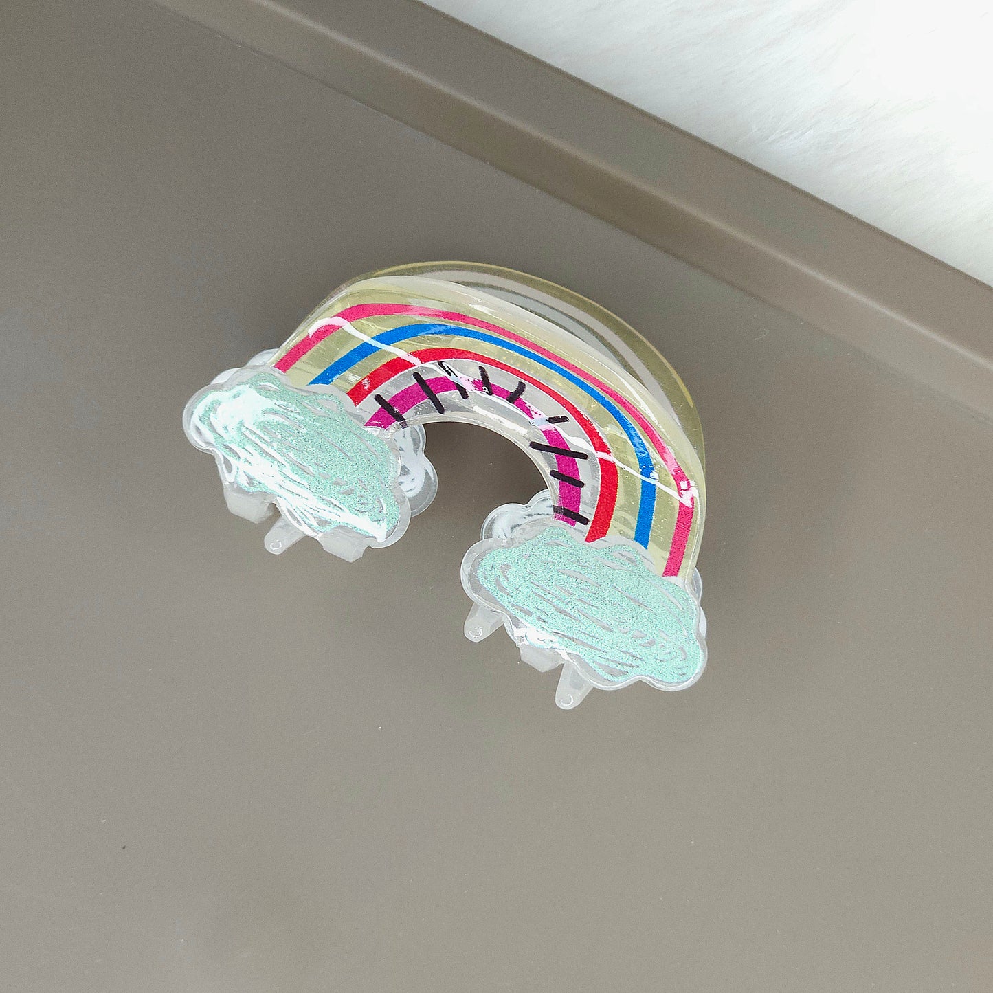 Pastel Glossy Rainbow Hair Claw