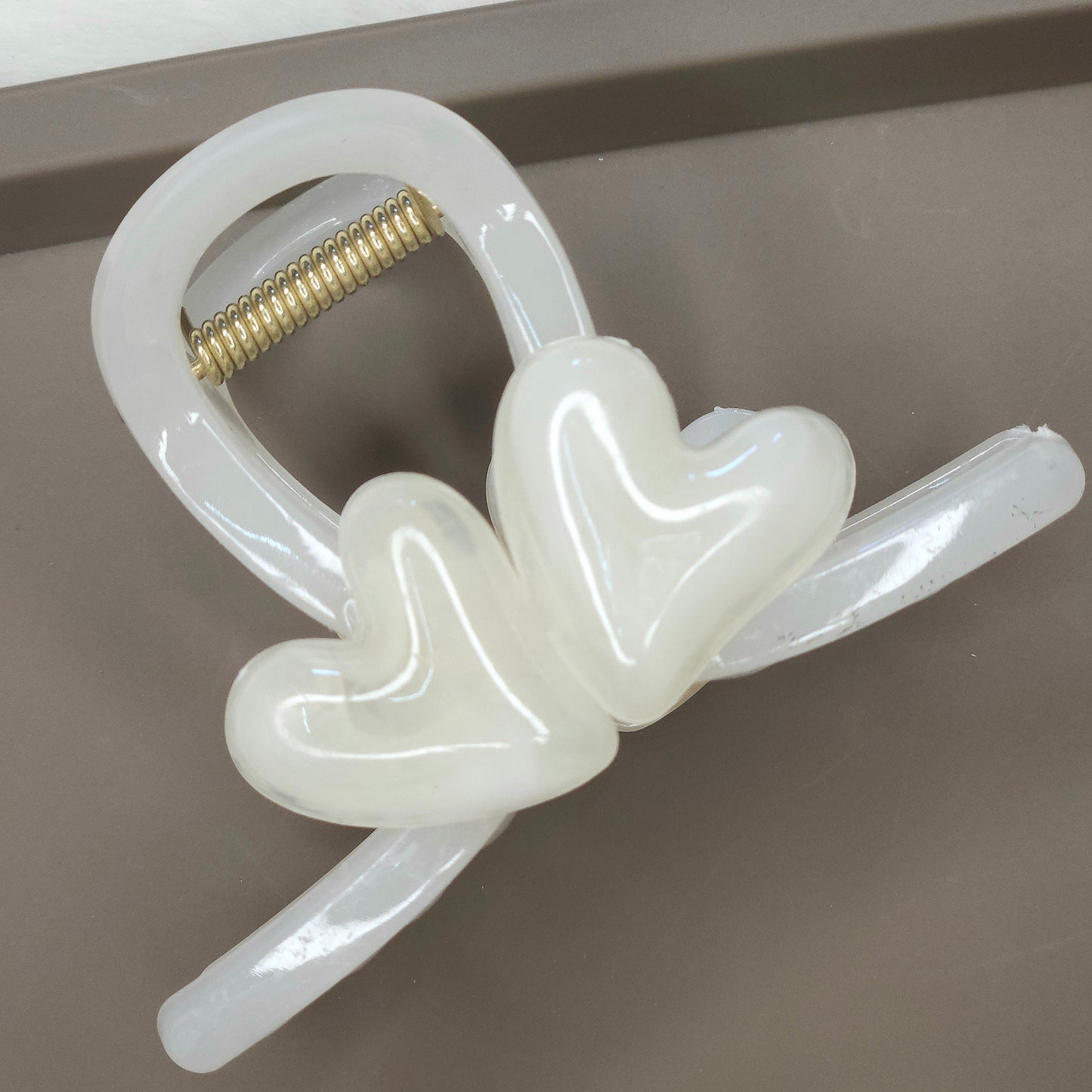 Heart Charms Loop Hair Claw