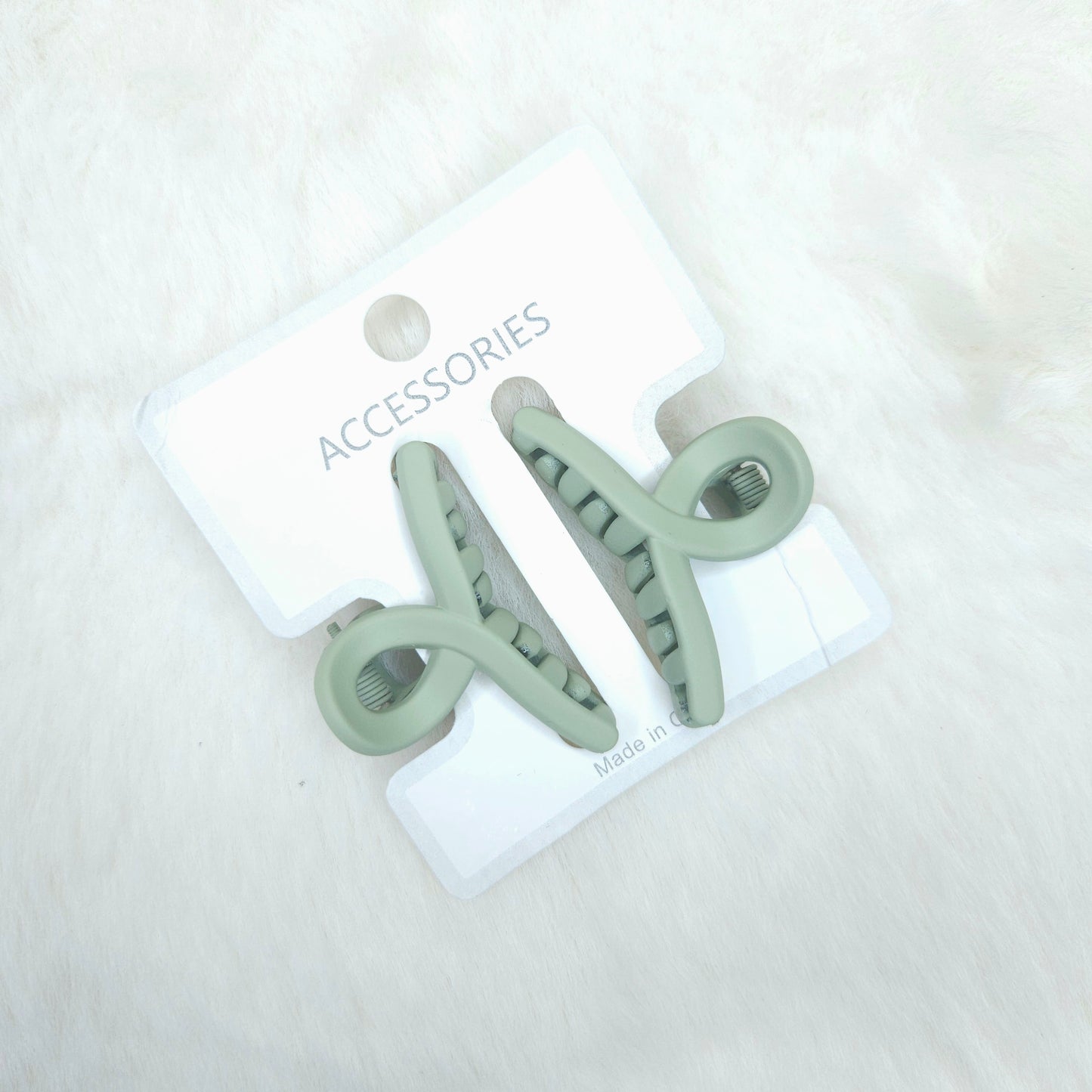 Matte Loop Hair Claws Duo Combo (Small-Pair)