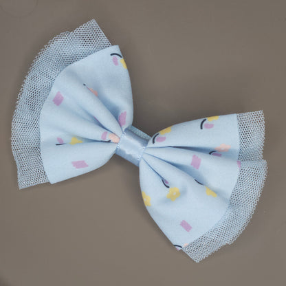 Floral Printed Pastel Hair Bow