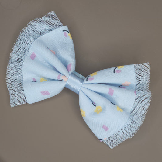 Floral Printed Pastel Hair Bow