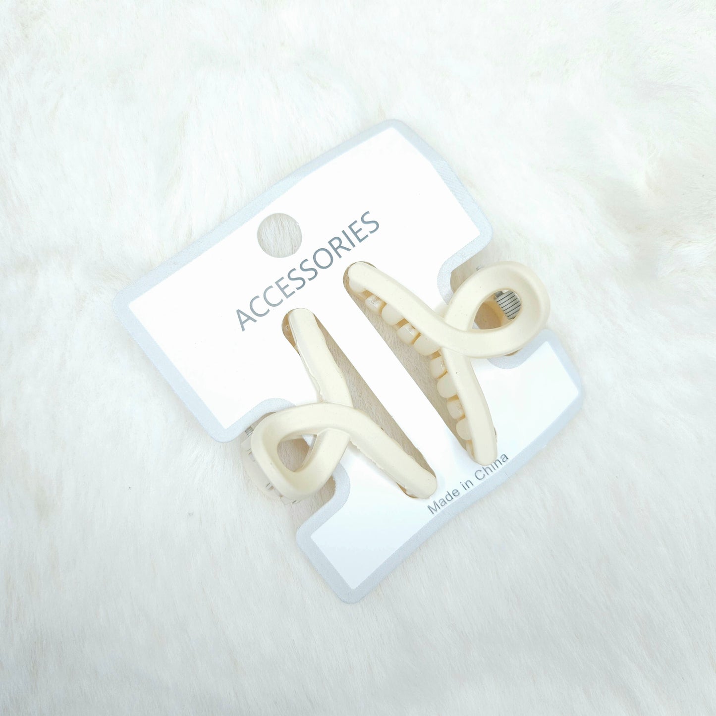 Matte Loop Hair Claws Duo Combo (Small-Pair)