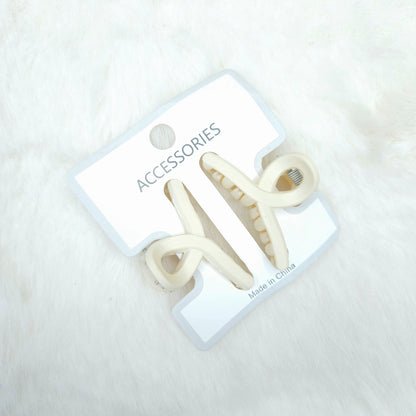 Matte Loop Hair Claws Duo Combo (Small-Pair)