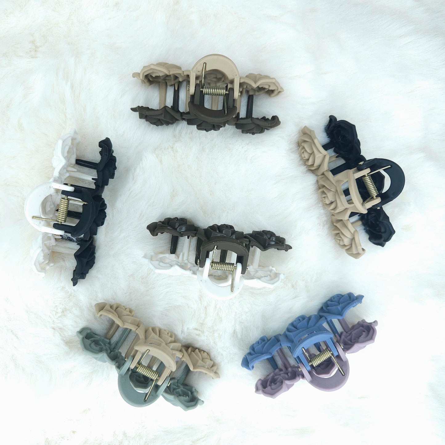 Dual Tone Rose Matte Hair Claw