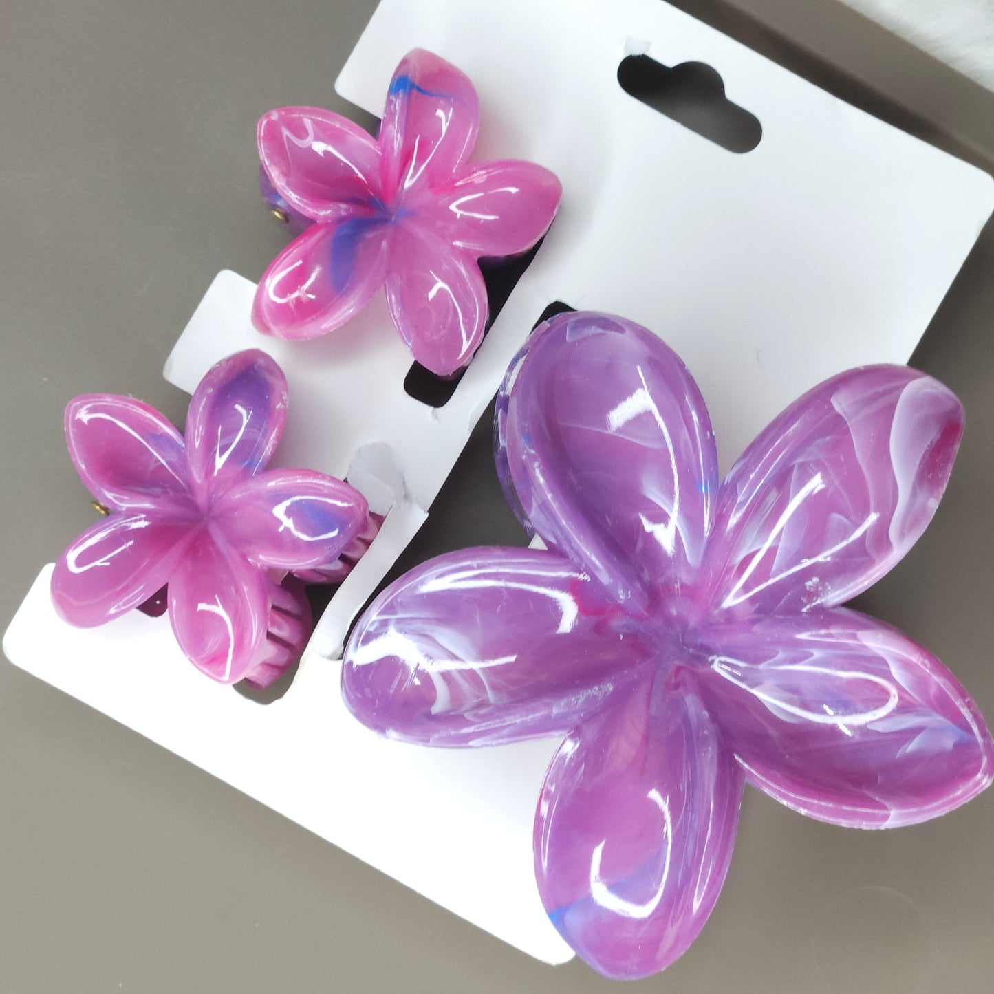 Trio Bloom Combo Hair Claws (Pack Of 3)