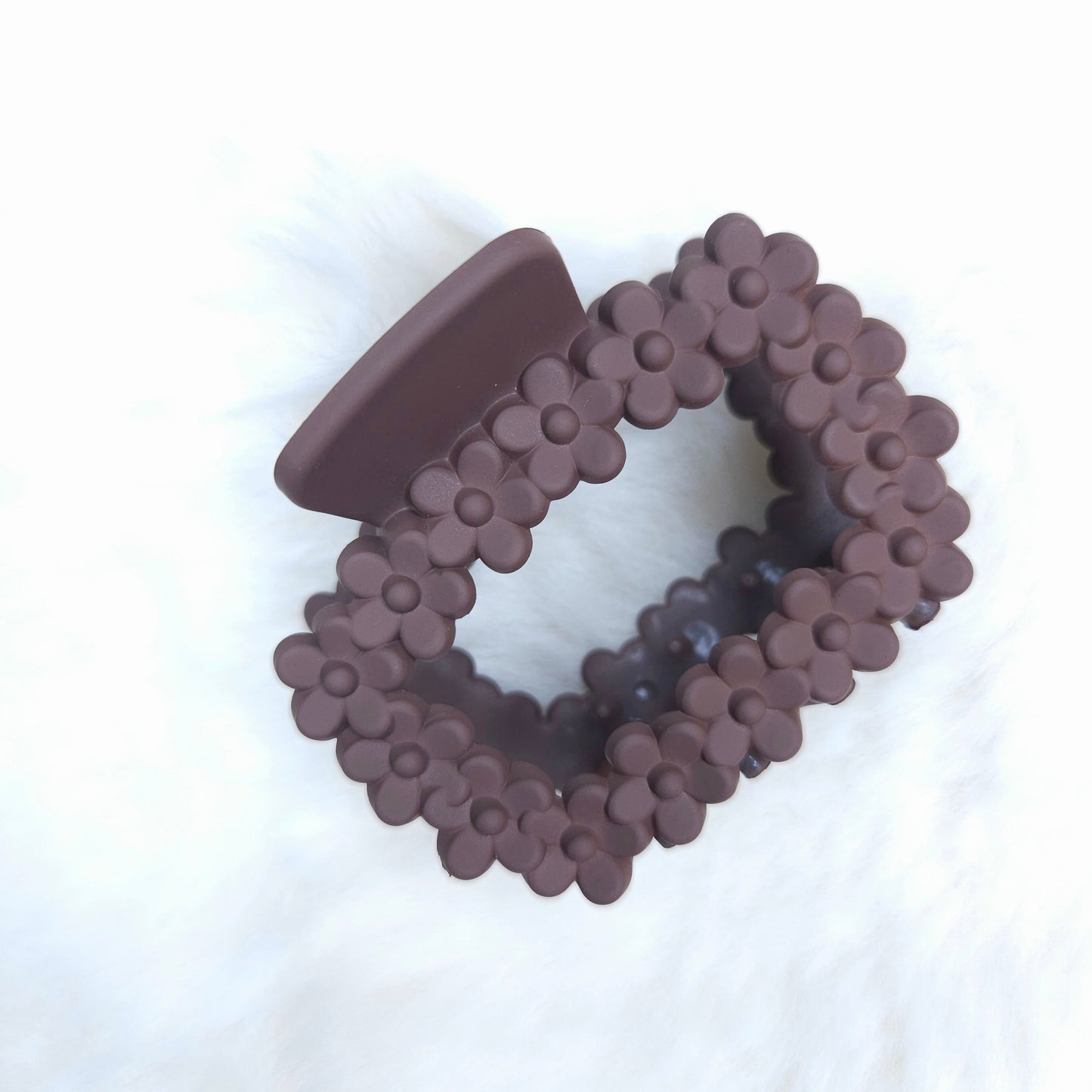 Matte Floral Loop Rectangle Hair Claw(Medium)