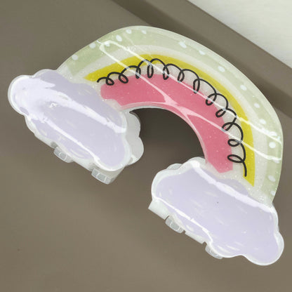 Pastel Glossy Rainbow Hair Claw