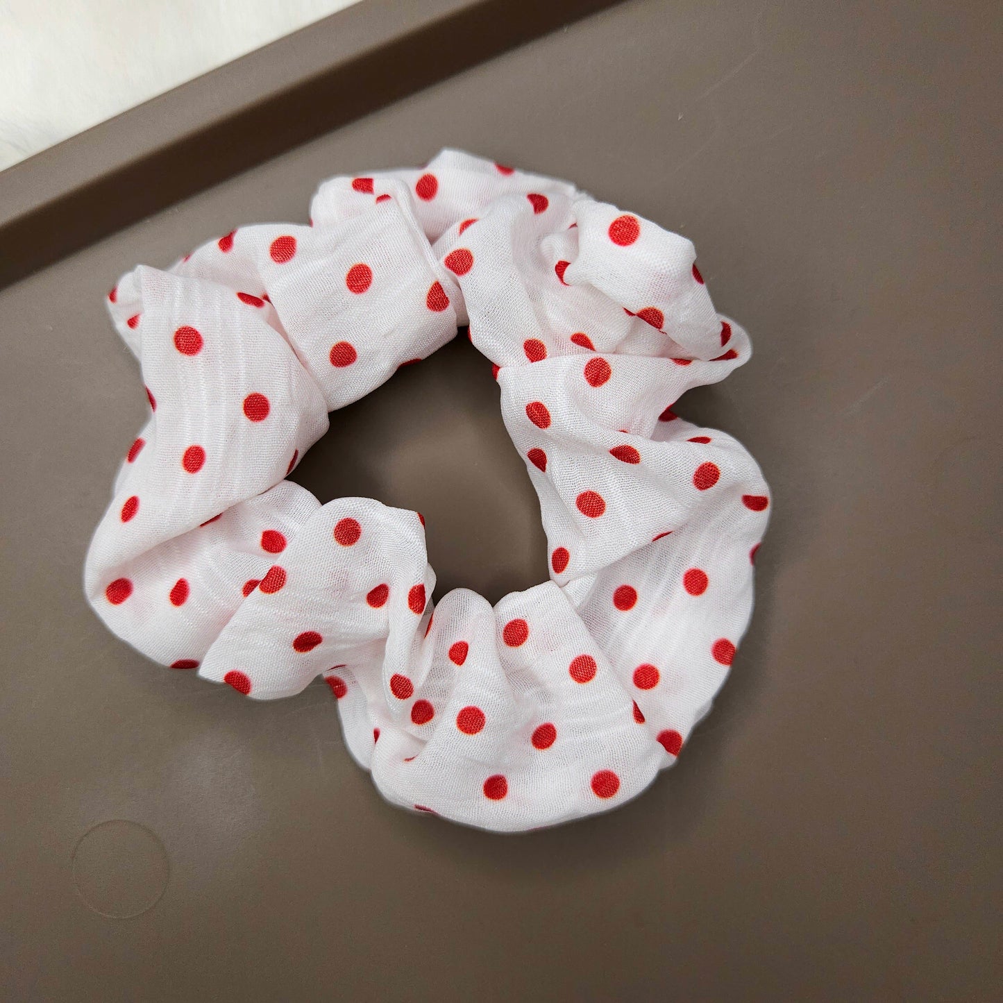 Red Bloom Scrunchie